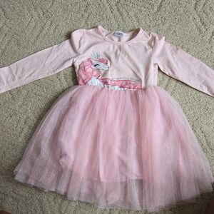 Pink Unicorn Tulle Dress 5/6 Years